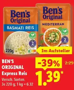 Lidl Ben's Original Express Reis Angebot