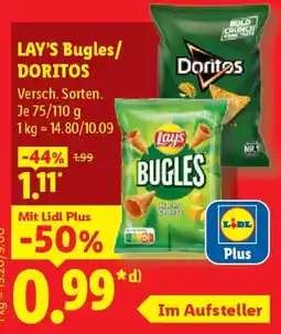 Lidl LAY'S Bugles/ DORITOS Angebot