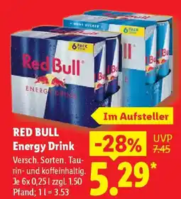 Lidl RED BULL Energy Drink Angebot