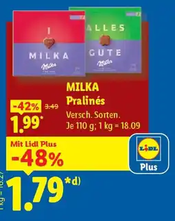 Lidl MILKA Pralinés Angebot