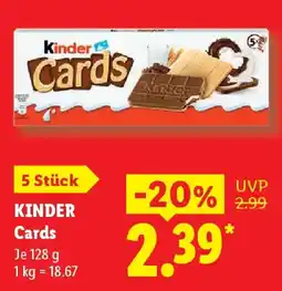 Lidl Kinder Cards Angebot