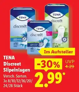 Lidl TENA Discreet Slipeinlagen Angebot