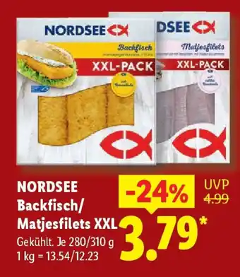 Lidl NORDSEE Backfisch/ Matjesfilets XXL Angebot