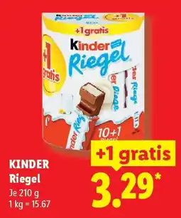 Lidl KINDER Riegel Angebot