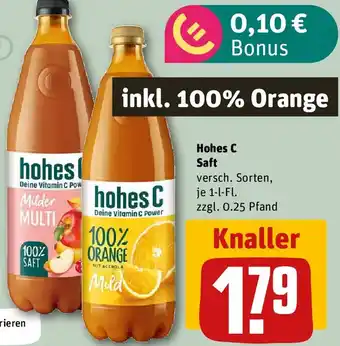 REWE Hohes C Saft Angebot