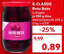 Kaufland K-CLASSIC Rote Bete Angebot