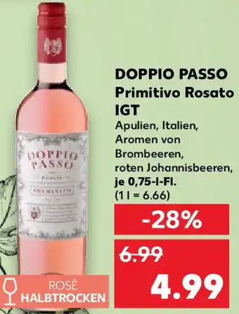 Kaufland DOPPIO PASSO Primitivo Rosato IGT Angebot