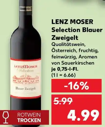 Kaufland LENZ MOSER Selection Blauer Zweigelt Angebot