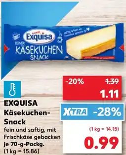 Kaufland EXQUISA Käsekuchen Snack Angebot