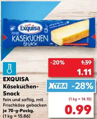Kaufland EXQUISA Käsekuchen Snack Angebot