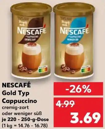 Kaufland NESCAFÉ Gold Typ Cappuccino Angebot