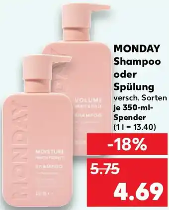 Kaufland MONDAY Shampoo oder Spülung Angebot