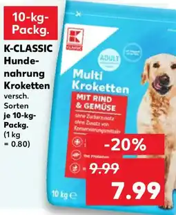 Kaufland K-CLASSIC Hundenahrung Kroketten Angebot