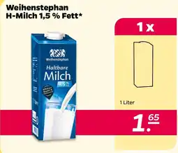 Netto Weihenstephan H-Milch 1,5 % Fett* Angebot