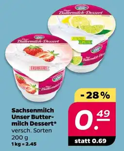 Netto Sachsenmilch Unser Buttermilch Dessert* Angebot