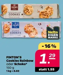 Netto FINTON'S Cookies Rainbow oder Schoko* Angebot