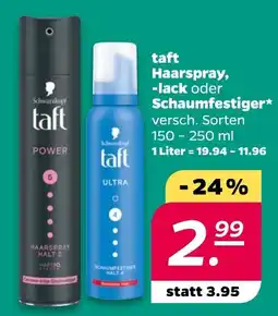 Netto Schwarzkopf taft Haarspray, -lack oder -Schaumfestiger Angebot