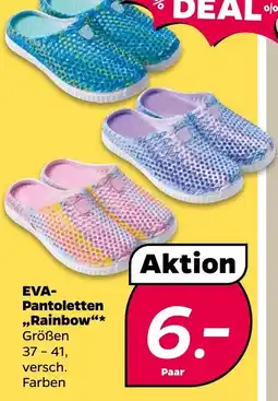 Netto EVA-Pantoletten „Rainbow“ Angebot