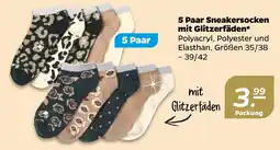 Netto Sneakersocken mit Glitzerfäden* Angebot