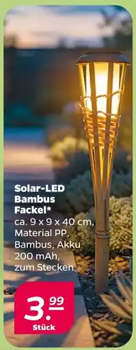 Netto Solar-LED Bambus Fackel* Angebot