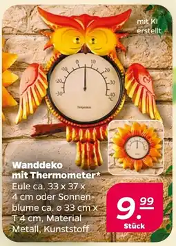 Netto Wanddeko mit Thermometer* Angebot