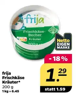Netto frija Frischkäse Kräuter Angebot