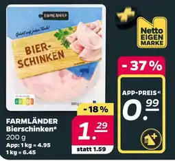Netto FARMLÄNDER Bierschinken Angebot
