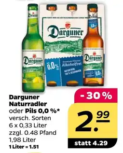 Netto Darguner Naturradler oder Pils 0,0 %* Angebot