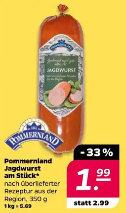 Netto Pommernland Jagdwurst am Stück* Angebot