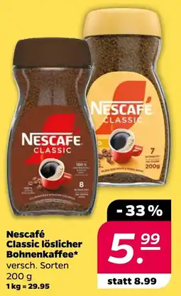Netto Nescafé Classic lösl. Bohnenkaffee Angebot