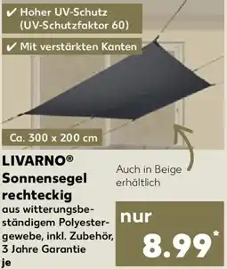 Kaufland LIVARNO Sonnensegel rechteckig Angebot
