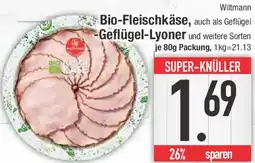 E-Center Wiltmann Bio-Fleischkäse, Geflügel-Lyoner Angebot