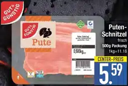 E-Center GUTS & GÜNSTIG Puten Schnitzel Angebot