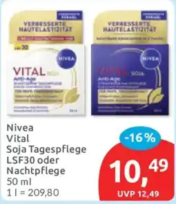 Budni Nivea Vital Soja Tagespflege oder Nachtpflege Angebot