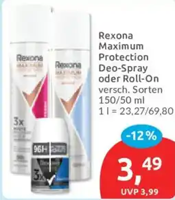 Budni Rexona Maximum Protection Deo-Spray oder Roll-On Angebot