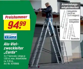 toom Baumarkt Alu-Vielzweckleiter "Corda" Angebot