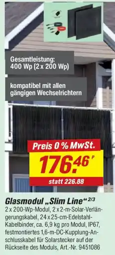 toom Baumarkt Glasmodul „Slim Line“ 2/3 Angebot