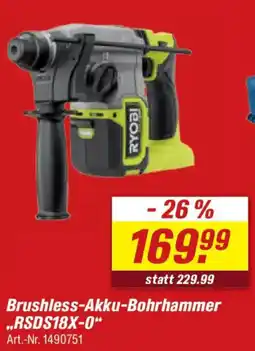 toom Baumarkt RYOBI Brushless-Akku-Bohrhammer „RSDS18X-O“ Angebot