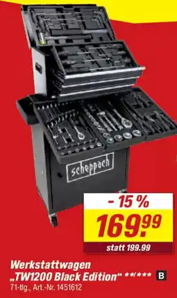 toom Baumarkt Scheppach Werkstattwagen "TW1200 Black Edition" Angebot