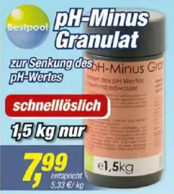 Posten Börse Bestpool pH-Minus Granulat Angebot