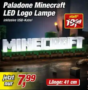 Posten Börse Paladone Minecraft LED Logo Lampe Angebot