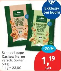 Budni Schneekoppe Cashew Kerne Angebot