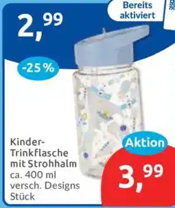 Budni Kinder-Trinkflasche mit Strohhalm Angebot