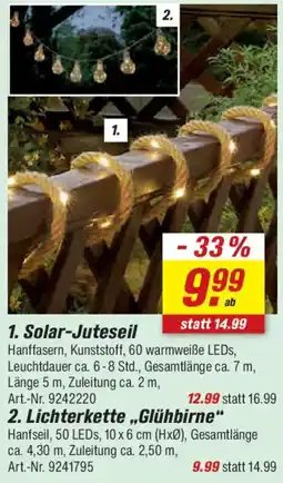 toom Baumarkt Solar-Juteseil Angebot