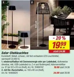 toom Baumarkt Solar-Stehleuchten Angebot