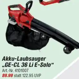 toom Baumarkt Einhell Akku-Laubsauger GE-CL 36 Li E-Solo Angebot