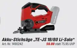 toom Baumarkt Akku-Stichsäge TE-JS 18/80 Li-Solo Angebot