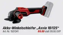 toom Baumarkt Akku-Winkelschleifer „Axxio 18/125“ Angebot