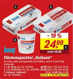 toom Baumarkt knauf Flächenspachtel „Rotband“ Angebot