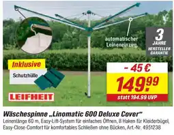 toom Baumarkt Wäschespinne „Linomatic 600 Deluxe Cover“ Angebot